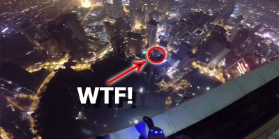 This Guy is About to BASE Jump Into a Rooftop Pool