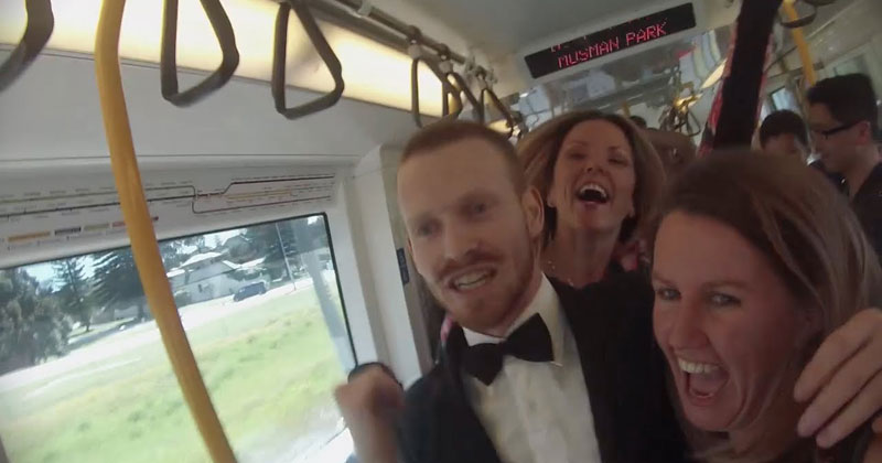Guy Starts Awesome Dance Party on a Train in Perth
