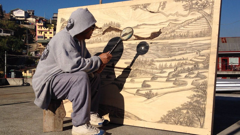 Solar Drawings Made with a Magnifying Glass
