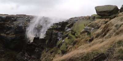 You Know It's Windy When Waterfalls are Being Blown Upwards