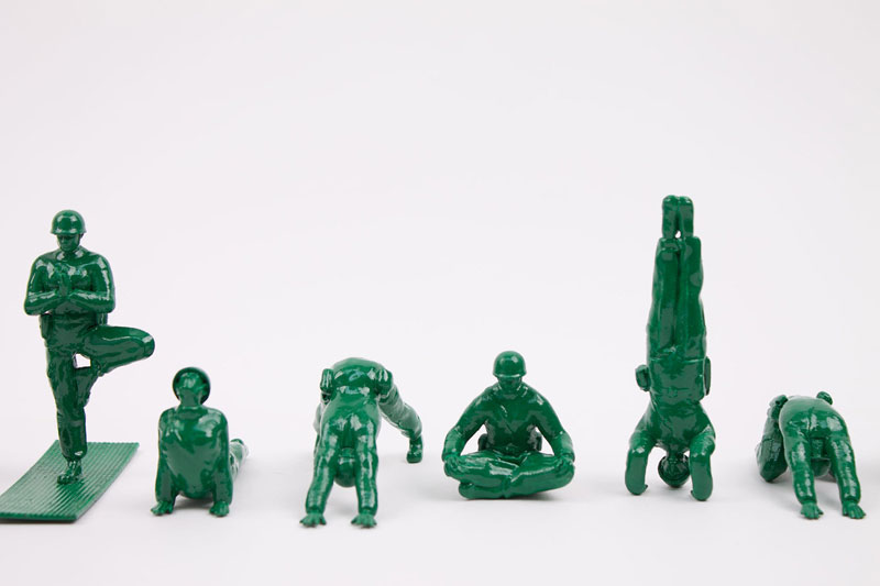 Yoga Joes Little Plastic Green Army Men Doing Yoga (1)