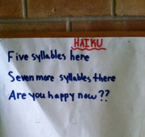 young kid student writes funny haiku for class young kid student writes funny haiku for class