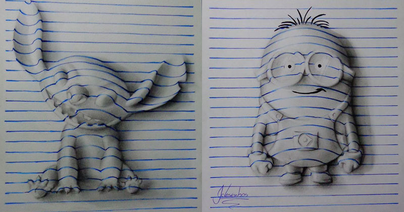 It's Hard to Believe this Notepad Art is Two-Dimensional