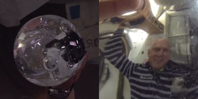 Astronauts Put GoPro Inside Water Bubble and Film the Results