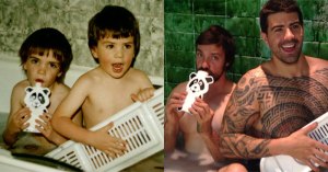 brothers recreate childhood photos for parents wedding anniversary 3 brothers recreate childhood photos for parents wedding anniversary (3)