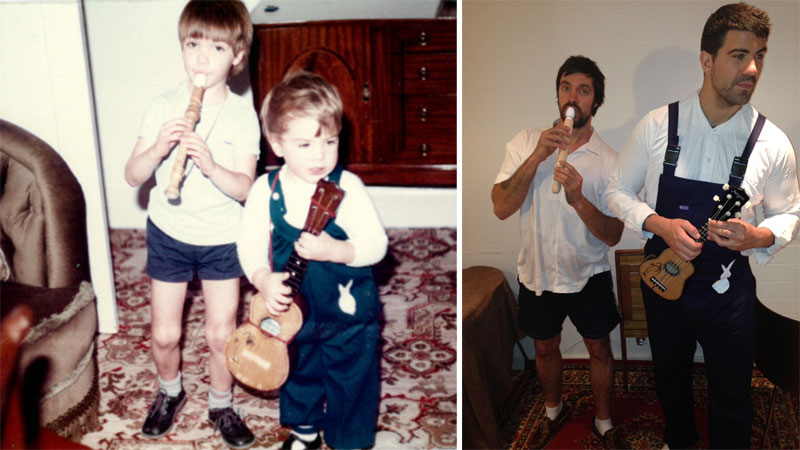 brothers recreate childhood photos for parents wedding anniversary (6)