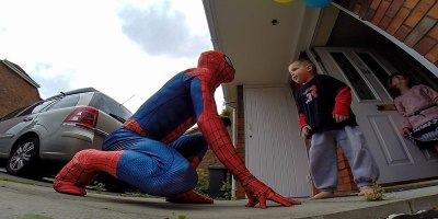 Dad Dresses as Spider-Man to Surprise 5-Year-Old Son Battling Cancer