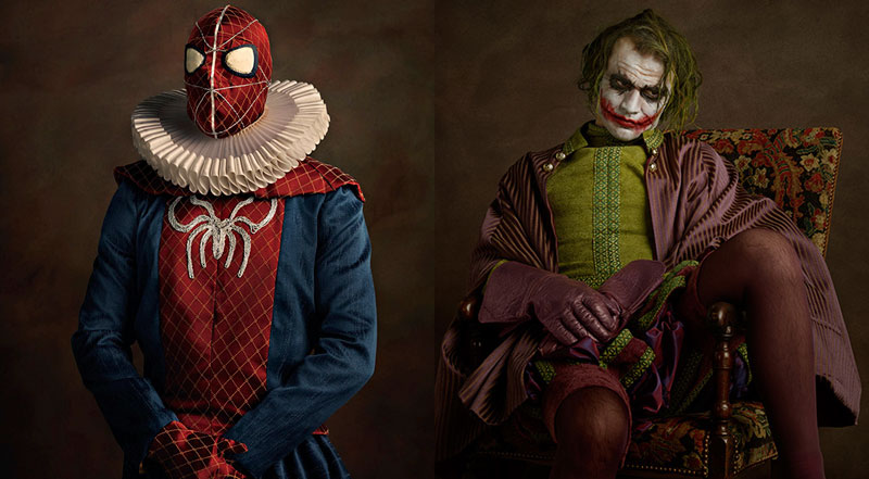 Heroes and Villains as Flemish Portrait Paintings