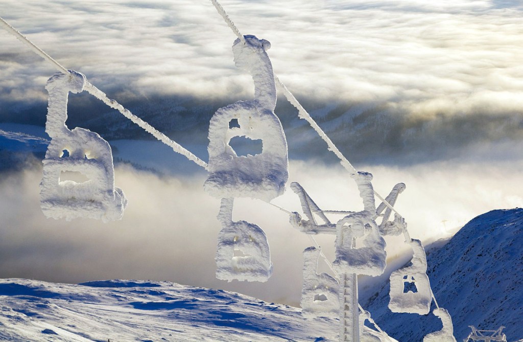 Picture of the Day: Snow-Covered Ski Lift in Sweden