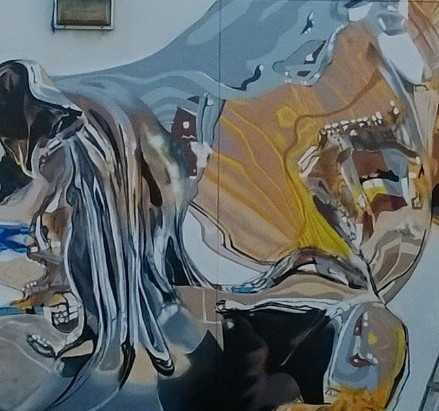 chrome dog mural by bikismo art basel miami 2014 (3)