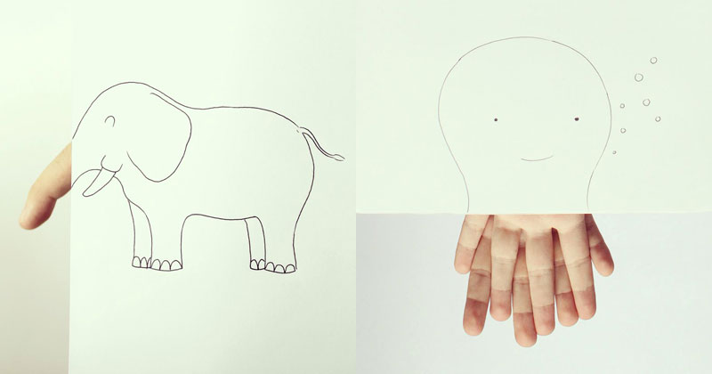 12 Clever Finger Doodles by Javier Perez