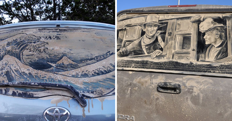 Artist Turns Dirty Cars Into Works of Art
