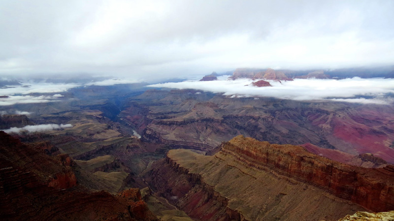 grand canyon filled with clouds inversion 2014 (5)