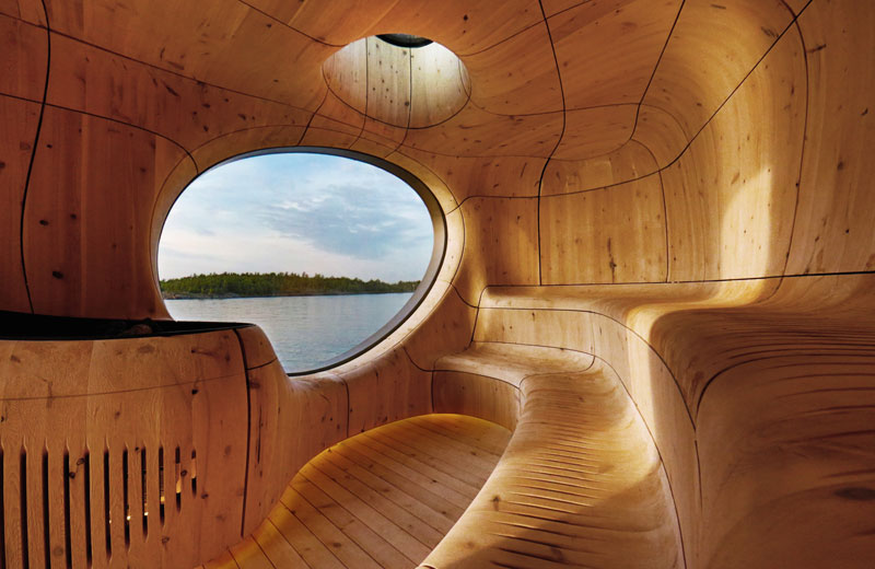grotta sauna on the lake by partisans 3 Dan Pauly Builds Amazing Little Cabins You Might Find in a Fantasy Novel