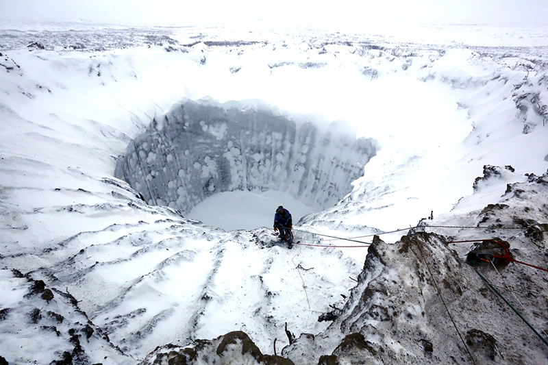 yamal crater siberia Vladimir Pushkarev Russian Centre of Arctic Exploration