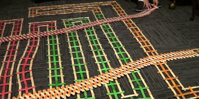 If Dominoes Fall, then Stick Bombs Explode. Here's 13,654 of Them