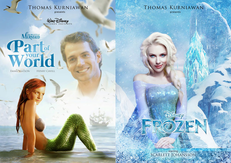 Artist Imagines 14 Celebrities as Real-Life Disney Characters