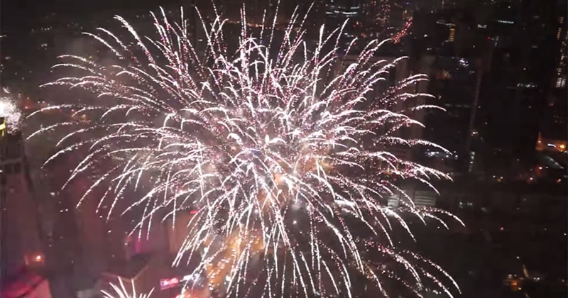 What it Looks Like When an Entire City Sets Off Fireworks at the Same Time