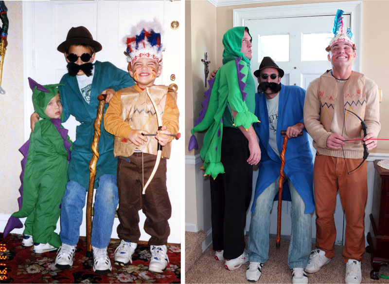 Three Brothers and their Dad Make a Calendar of Recreated Photos for Mom (6)