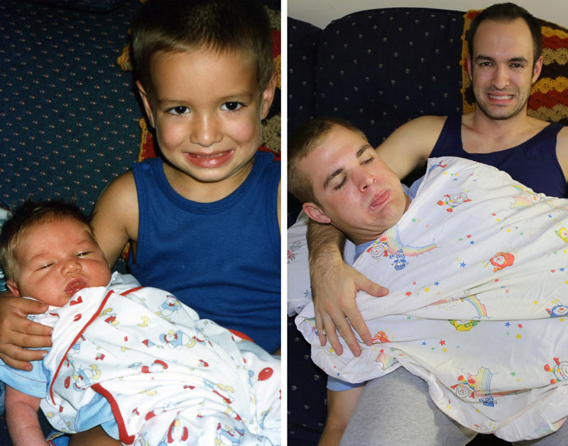 Three Brothers and their Dad Make a Calendar of Recreated Photos for Mom (9)