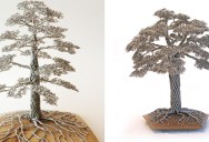 Wire Tree Sculptures by Clive Maddison