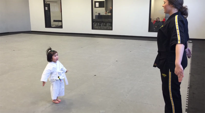 3 Year Old White Belt Recites the Karate Student Creed