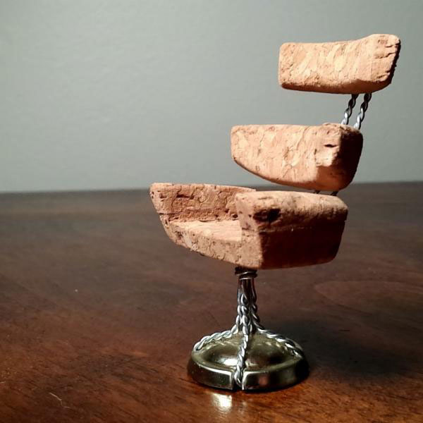 lounge chair 17 Miniature Chairs Made from Champagne Corks