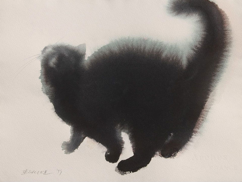 watercolor cats by endre penovac (10)