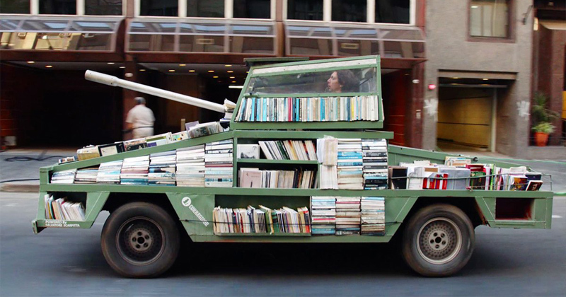 This Guy Built a Book Tank to Promote Literature