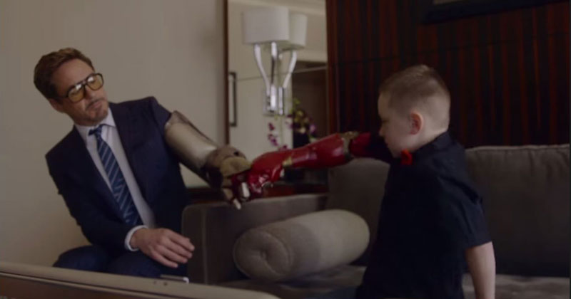 Iron Man Delivers a Real Bionic Arm to 7 Year-Old Alex