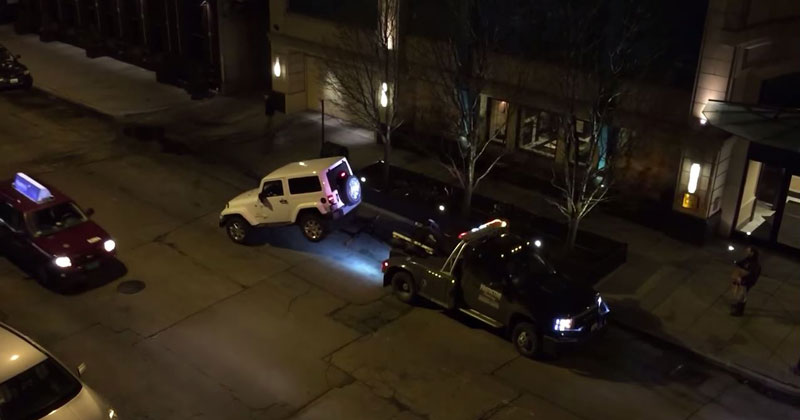 Bystander Captures Ridiculous Tow Truck Escape in Glorious HD
