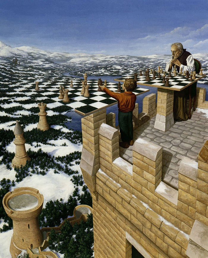 surreal optical illusion paintings by rob gonsalves (24)