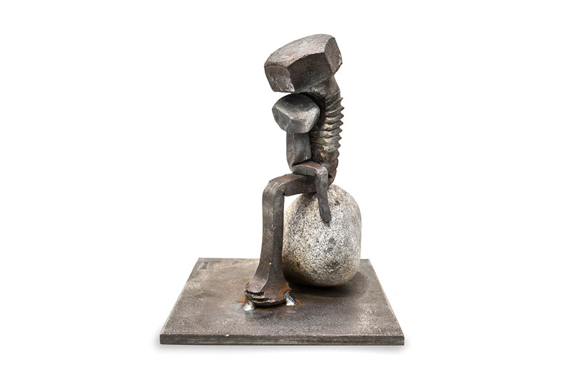 tobbe malm transforms steel bolts into evocative sculptures (3)