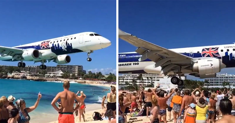 Incredible Video Shows Just How Low the Planes at Maho Beach Get