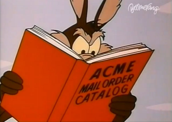 wile e coyote acme products catalog Chuck Jones 9 Golden Rules for the Coyote and the Road Runner