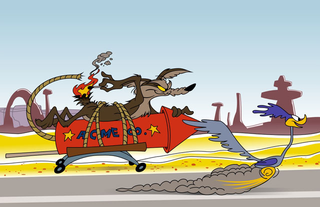 wile e coyote chasing road runner Chuck Jones 9 Golden Rules for the Coyote and the Road Runner