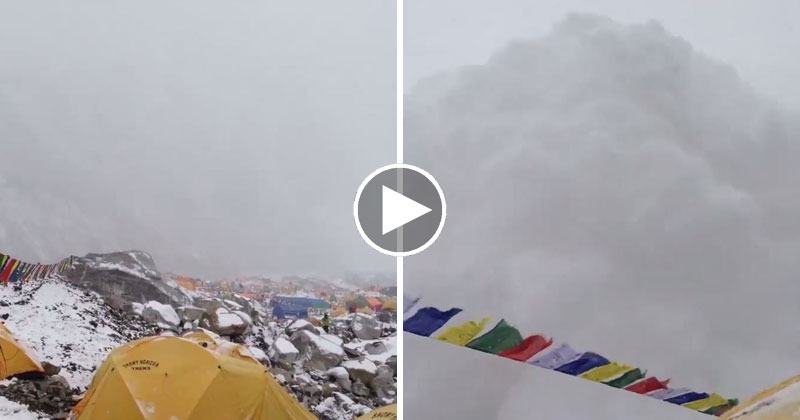 Climber at Everest Base Camp Captures Avalanche Triggered by Saturday’s Deadly Earthquake