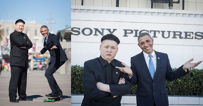 So Barack Obama and Kim Jong Un Impersonators Met in LA Recently...