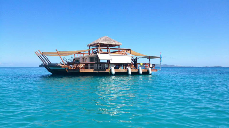 Cloud 9 Fiji, the Floating Bar in the Middle of the Ocean