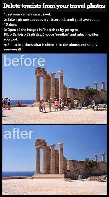 delete tourists from photo The 55 Most Useful Life Hacks Ever