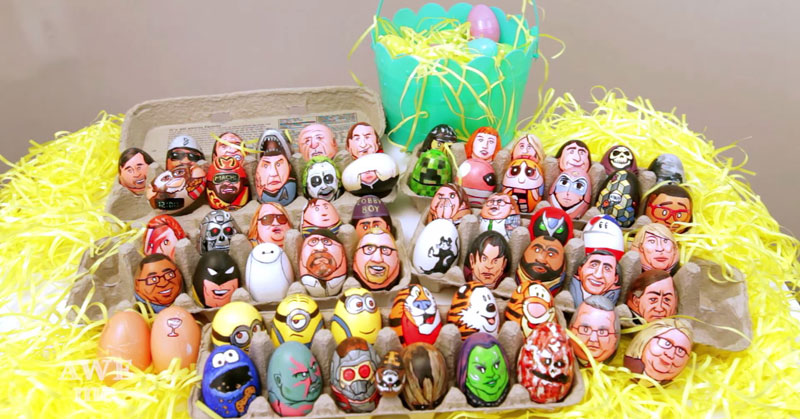 Artist Paints 62 Awesome Egg Characters for Easter