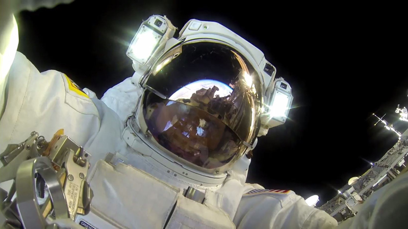 Astronaut Takes a GoPro for a Spacewalk