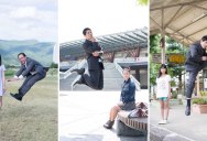 This Series of Japanese Businessmen Jumping Beside their Daughters is Perfect