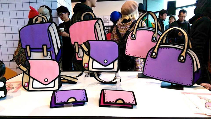 The handbags that look like cartoons |