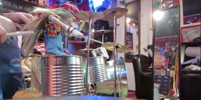 Drumming Marionette Tears Through Tom Sawyer by Rush