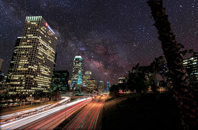 the sky with no light pollution