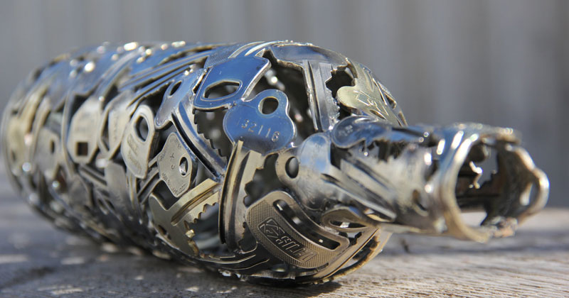 Artist Turns Discarded Keys and Coins Into Works of Art