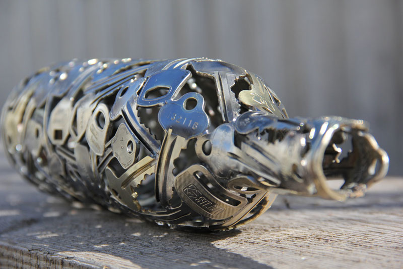 Artist Turns Discarded Keys and Coins Into Works of Art (5)