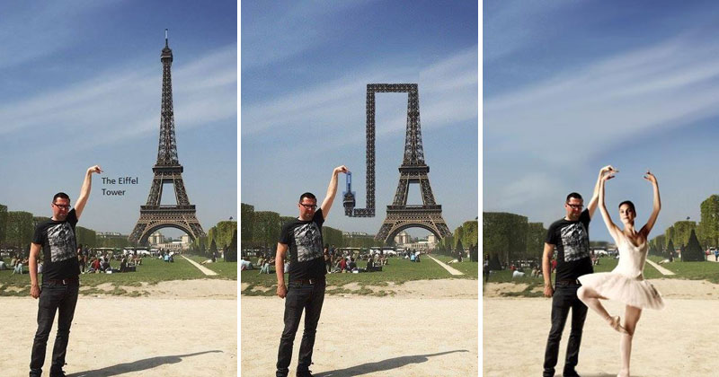 Can Someone Photoshop the Eiffel Tower Under My Finger? (40 Photos)