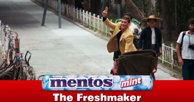 Someone Turned the Chase Scene from Bloodsport Into a Mentos Ad and it’s Perfect
